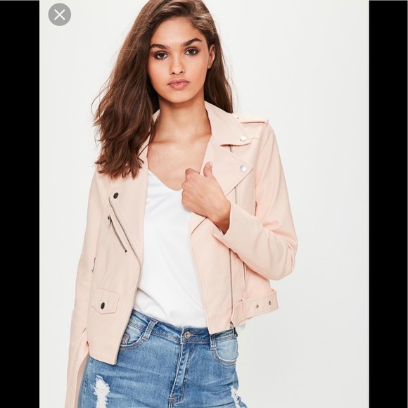 Missguided Jackets & Blazers - Nude Faux Leather jacket